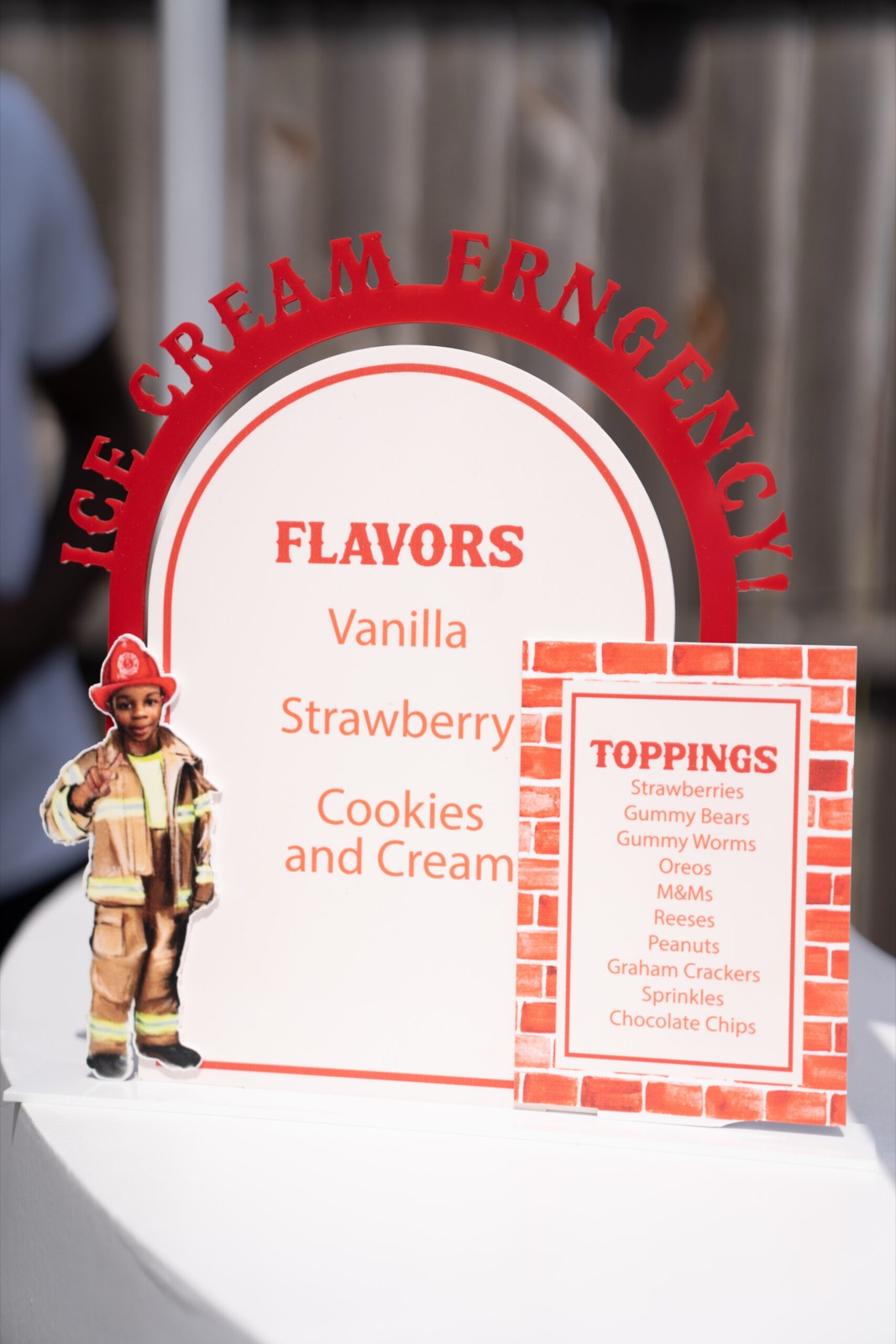 Custom flavors menu sign