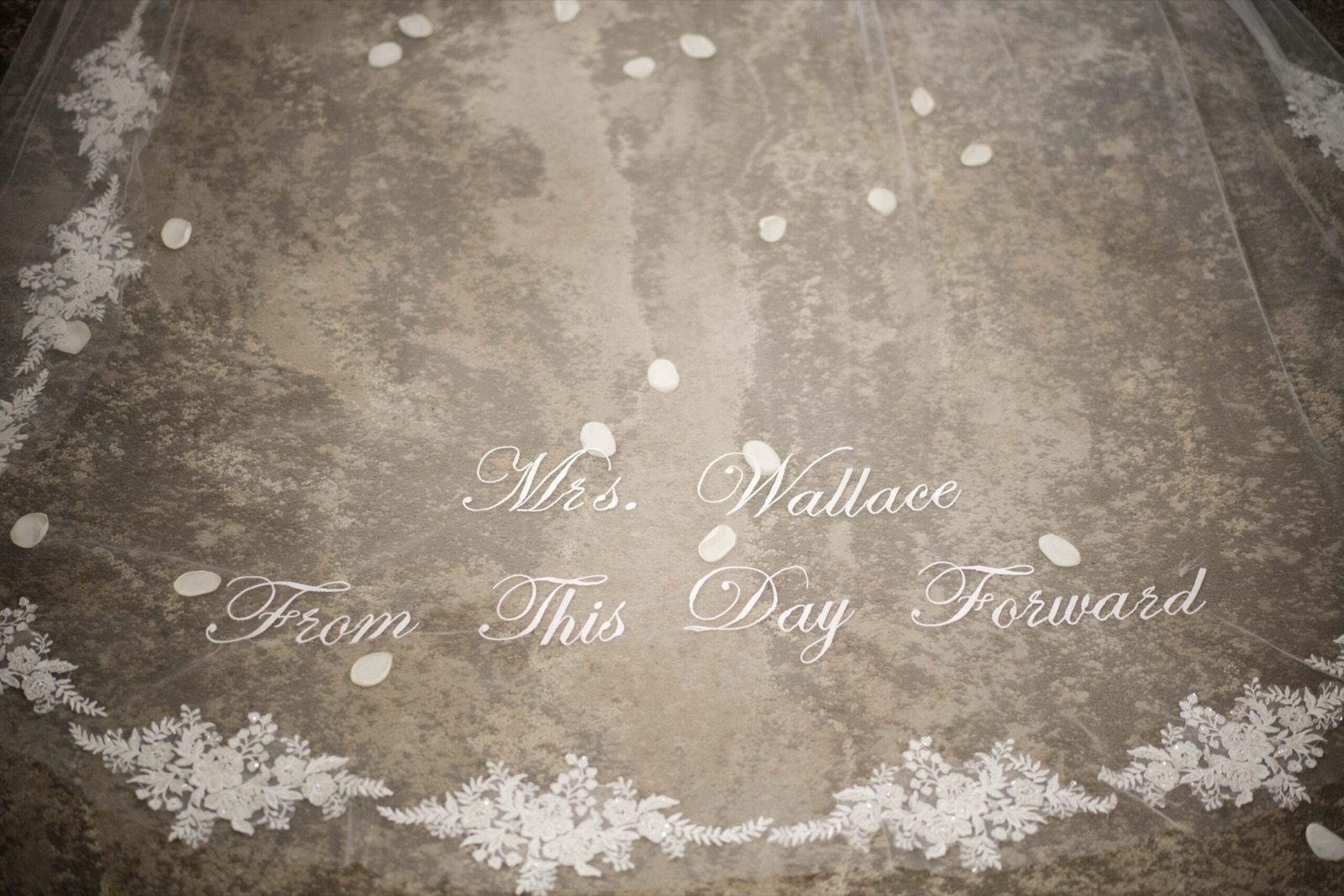 Hand-lettered vows